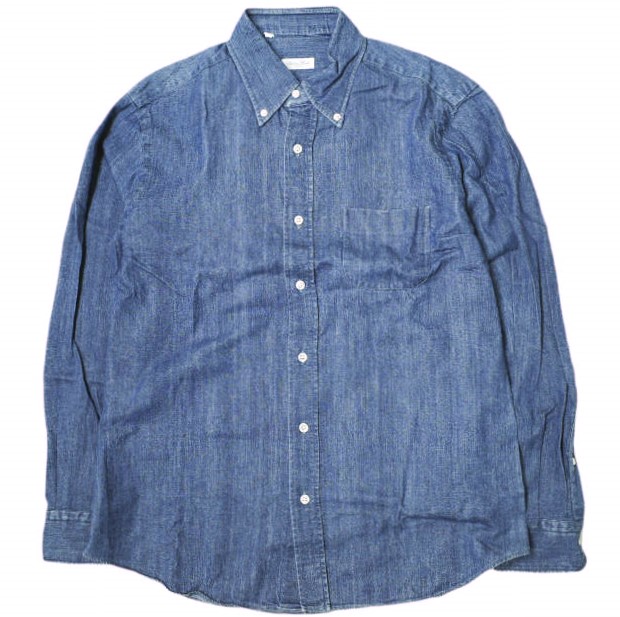 Salvatore Piccolo サルヴァトーレピッコロ イタリア製 DENIM B.D. SHIRTS デニムボタンダウンシャツ L Indigo 長袖 トップス