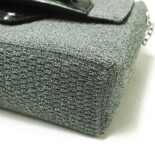 新品 TOFF&amp;LOADSTONE トフ&amp;ロードストーン ニット×リザード型押しレザー チェーンショルダーバッグ TL-5110 GRAY 定価31,900円 カバン_6