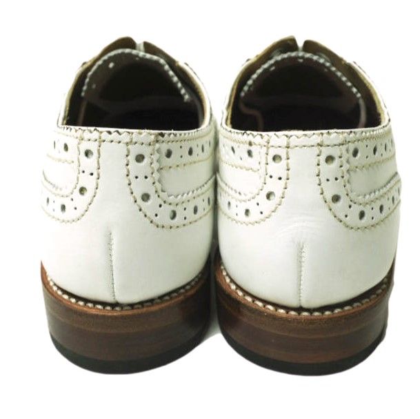 GRENSON グレンソン ROSE ウイングチップフルブローグシューズ 210028 UK4D(23cm) WHITE 定価49,500円 革靴 シューズ【新古品】【中古】【GRENSON】 新品 GRENSON グレンソン ROSE ウイングチップフルブローグシューズ