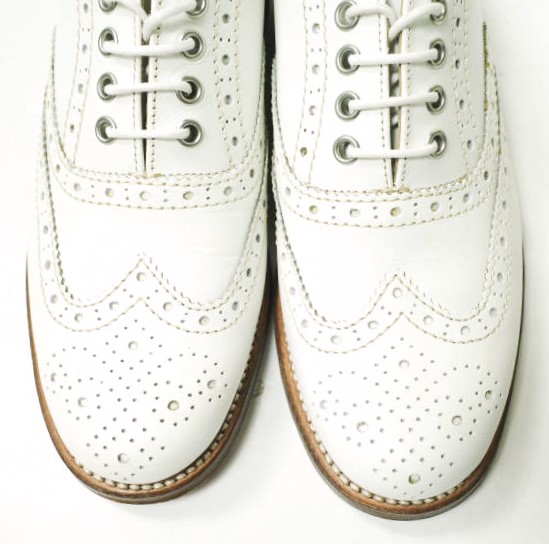 新品 GRENSON グレンソン ROSE ウイングチップフルブローグシューズ 210028 UK3.5D(22.5cm) WHITE 定価49,500円 革靴 シューズ