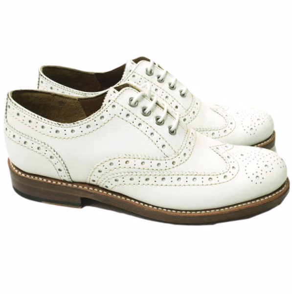 新品 GRENSON グレンソン ROSE ウイングチップフルブローグシューズ 210028 UK3.5D(22.5cm) WHITE 定価49,500円 革靴 シューズ