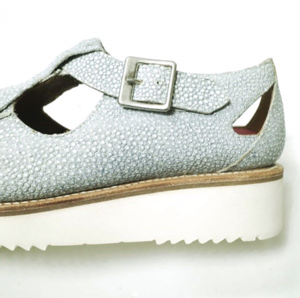 新品 GRENSON グレンソン ETHEL キルトタッセルストラップレザーシューズ 210427 UK4.5D(23.5cm) BLUE STINGRAY 定価47,300円 サンダル