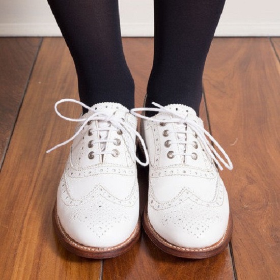 新品 GRENSON グレンソン ROSE ウイングチップフルブローグシューズ 210028 UK3.5D(22.5cm) WHITE 定価49,500円 革靴 シューズ