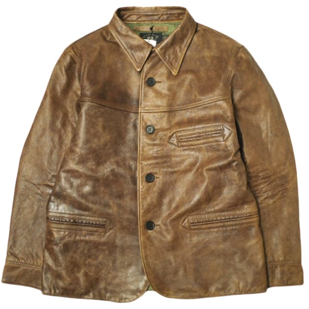 新品 RRL ダブルアールエル BRADLEY LEATHER CAR COAT レザーカーコート MNRROTW12820116 M レザージャケット Double RL 定価374,000円