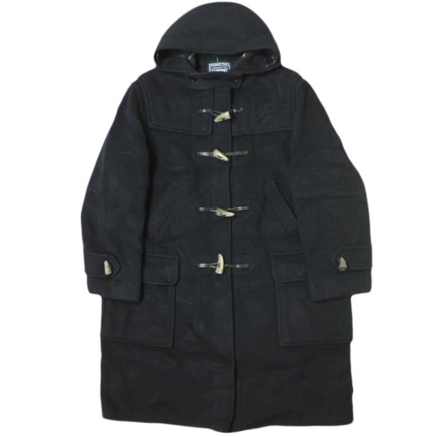 LANDS END x Gloverall ランズエンド グローバーオール イギリス製 80s メルトンウールダッフルコート WOMENS 16 NAVY ヴィンテージ