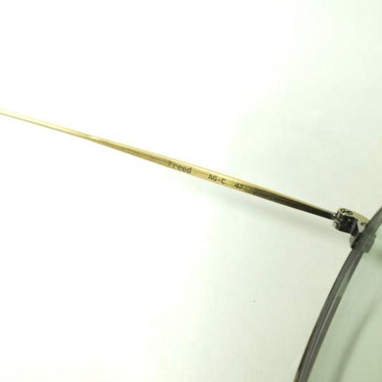EYEVAN アイヴァン 日本製 FREED AG-C ボストンサングラス Antique Gold/Light Green(度入り) 47□20-145 眼鏡 メガネ_6
