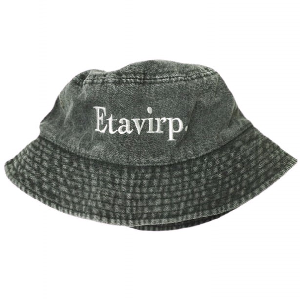 Etavirp エタヴァープ ロゴ刺繍 デニムバケットハット S/M WASHED 