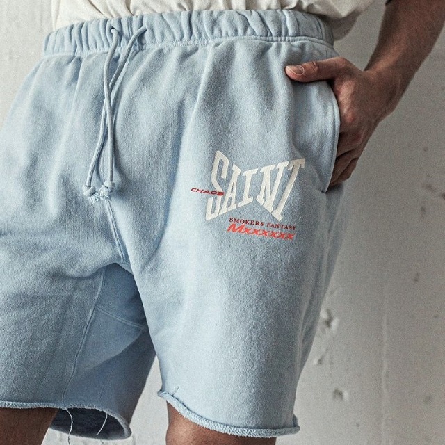 新品 SAINT MICHAEL セントマイケル 25SS SWEAT SHORTS / RIBON SAINT