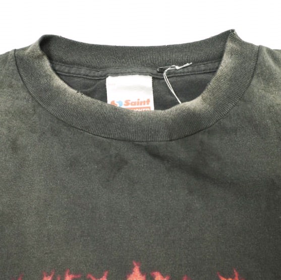 新品 SAINT MICHAEL セントマイケル 25SS 日本製 SS TEE / OBLITERATE ヴィンテージ加工Tシャツ SM-HR8-0000-013 XL BLACK SAINT Mxxxxxx_4