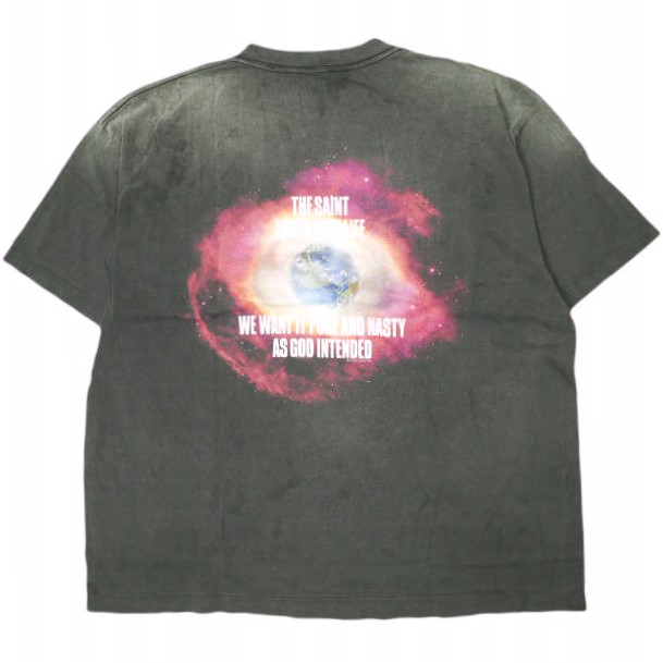 新品 SAINT MICHAEL セントマイケル 25SS 日本製 SS TEE / OBLITERATE ヴィンテージ加工Tシャツ SM-HR8-0000-013 XL BLACK SAINT Mxxxxxx_1