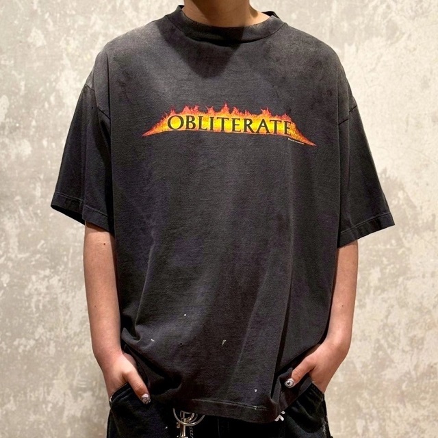 新品 SAINT MICHAEL セントマイケル 25SS 日本製 SS TEE / OBLITERATE ヴィンテージ加工Tシャツ SM-HR8-0000-013 XL BLACK SAINT Mxxxxxx_2
