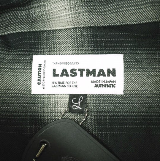新品 LASTMAN ラストマン 25SS 日本製 OMBRE PLAID WESTERN SHIRTS オンブレチェックウエスタンシャツ 251LM-SH03 L BLACK 定価77_5
