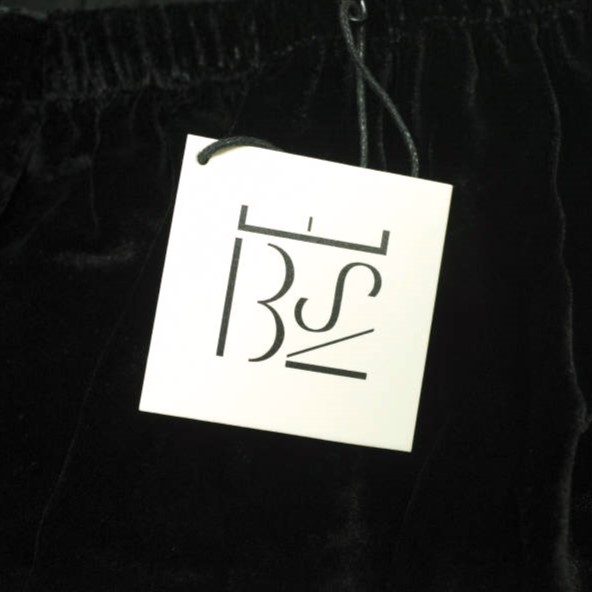 新品 BASERANGE ベースレンジ 25SS OLIN SKIRT シルクベルベットロングスカート SKOLI-VE-SP25 XS BLACK ベロア イージー 定価43_3