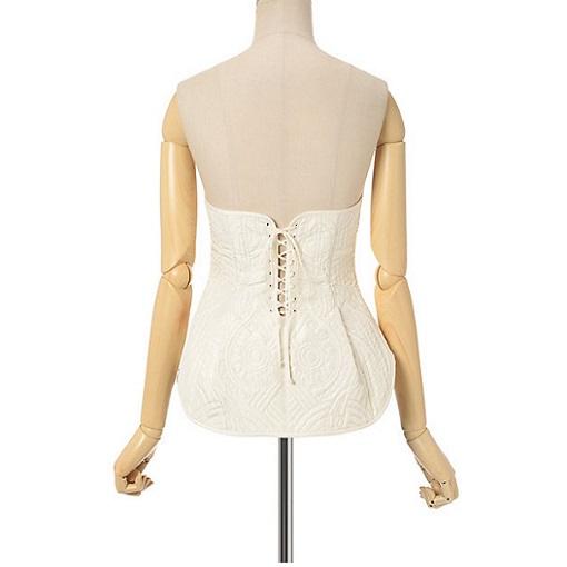 新品 Mame Kurogouchi マメクロゴウチ 23AW Floral Quilted Silk Bustier フローラルキルティングシルクビスチェ 2 ECRU 定価106,700円 新品 Mame Kurogouchi マメクロゴウチ 23AW Floral Quilted Silk