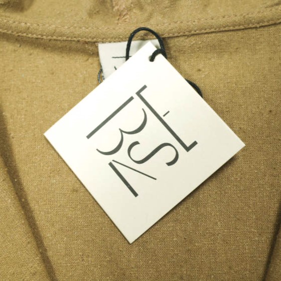 新品 BASERANGE ベースレンジ 23AW VESTER DRESS - Wild Silk ワイルドシルク フード付きロングワンピース XS Bath Brown 定価36,