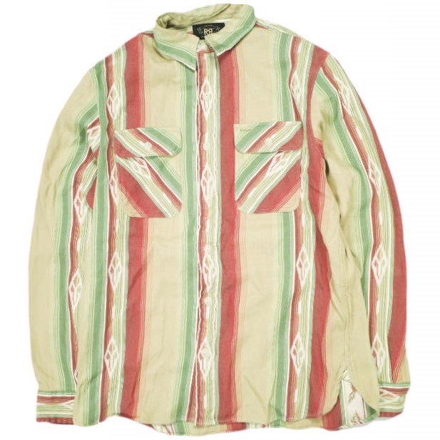 RRL ダブルアールエル サウスウエスタンジャカードワークシャツ 782858290001 M Double RL 定価45,100円 長袖 ネイティブ ストライプ