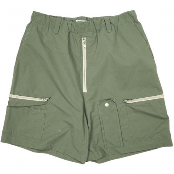 PHINGERIN フィンガリン 24SS 日本製 POCKETS SHORTS リップストップ ポケットショーツ PD-241-SBT-011 L Olive イージー ショートパンツ