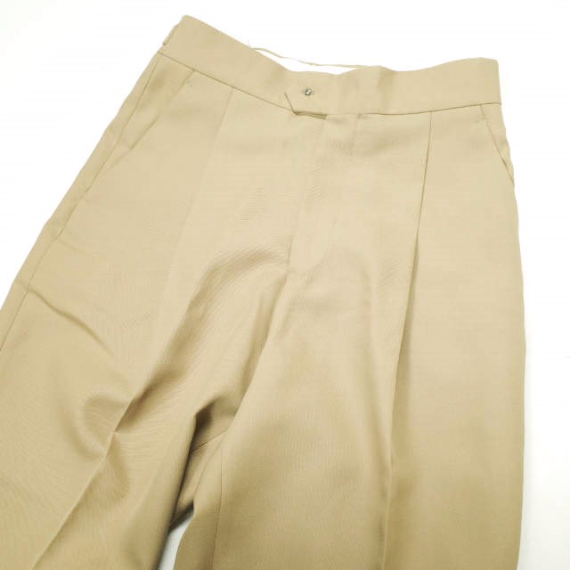 HYKE ハイク 24SS 日本製 DOESKIN TAPERED PANTS ドスキンテーパードパンツ 241-13279 1 BEIGE 1タック ボトムス【中古】【HYKE】 HYKE ハイク 24SS 日本製 DOESKIN TAPERED PANTS ドスキンテーパード