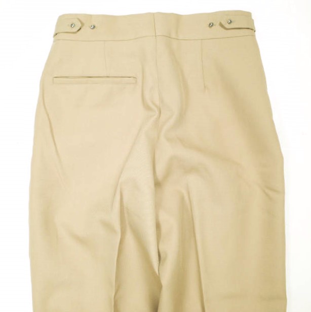 HYKE ハイク 24SS 日本製 DOESKIN TAPERED PANTS ドスキンテーパードパンツ 241-13279 1 BEIGE 1タック ボトムス【中古】【HYKE】 HYKE ハイク 24SS 日本製 DOESKIN TAPERED PANTS ドスキンテーパード