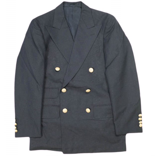 Camoshita UNITED ARROWS カモシタ DORMEUIL TONIK NAVY BLAZER ウールモヘア 金ボタン ダブルブレザー 1177-699-1209 42 ネイビー