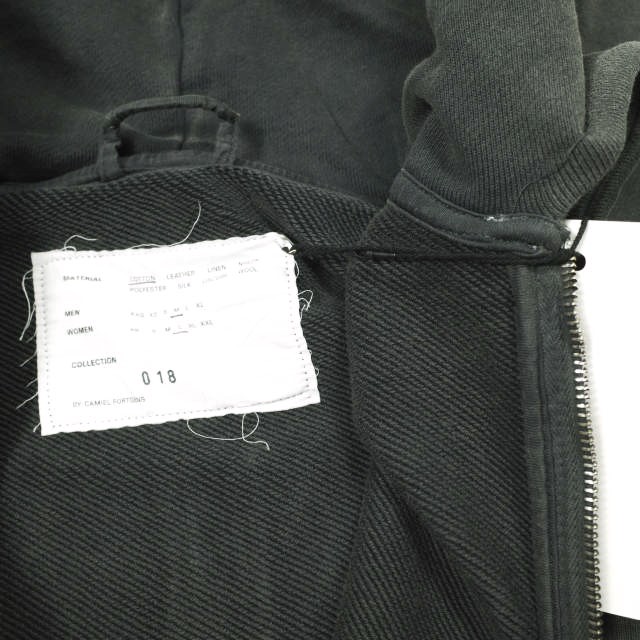 新品 CAMIEL FORTGENS カミエルフォートヘンス 24AW SCARF HOODIE スカーフ付き ジップアップパーカー CF.18.02.02.01 M 定価75,900円