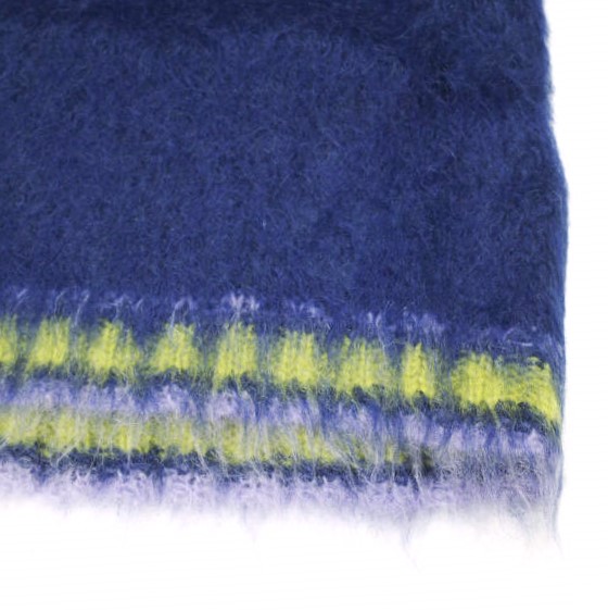 新品 MARNI マルニ 23AW FUZZY WUZZY ブルーストライプトリムモヘヤジャンパー Vネックカレッジニット CVMD0108Q0 38 定価138,600円 新品 MARNI マルニ 23AW FUZZY WUZZY ブルーストライプトリムモヘヤ