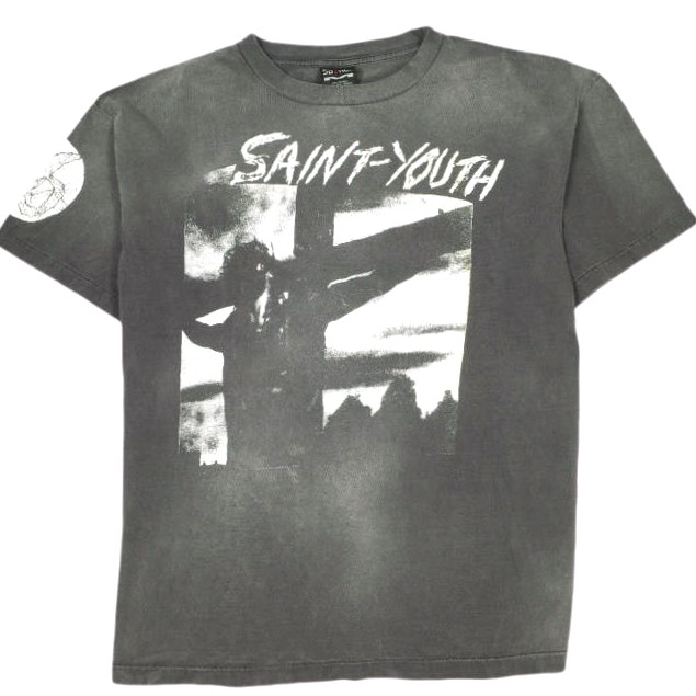 SAINT MICHAEL セントマイケル 22SS 日本製 SS TEE MX6 グラフィックTシャツ SM-S22-0000-004 XXL BLACK 半袖 SAINT Mxxxxxx トップス