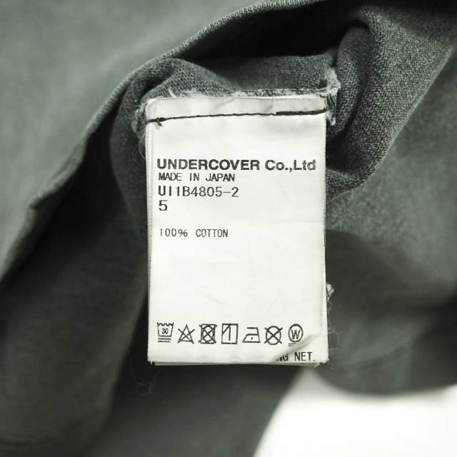 UNDERCOVERISM アンダーカバイズム 22SS 日本製 後teeカスタムハギTEE ドッキングTシャツ UI1B4805-2 5 CHARCOAL GRAY 再構築 継ぎ接ぎ UNDERCOVER アンダーカバー トップス【中古】【UNDERCOVERISM】 UNDERCOVERISM アンダーカバイズム 22SS 日本製 後teeカスタムハギTEE