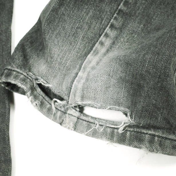 KAMIYA カミヤ 24SS Denim Pants クラッシュ加工 ウォッシュドデニム