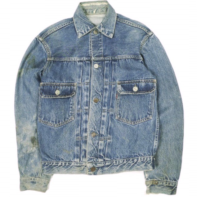 Levis リーバイス 50s 507XX 両面タブ ビッグE 均等V 裏刻印17 2nd デニムジャケット Indigo Gジャン スペシャル ヴィンテージ 1950s