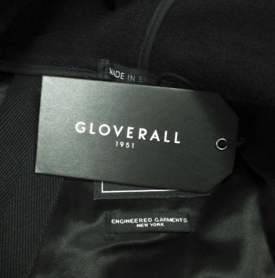 新品 Engineered Garments x Gloverall 22AW 別注 Monty ？ Retractable モンティ メルトンウールダッフルコート S BLACK 定価176_4