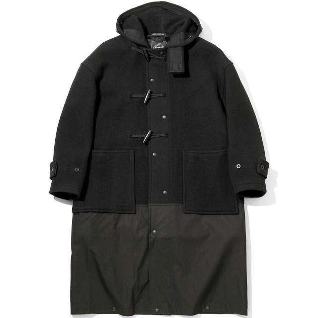 新品 Engineered Garments x Gloverall 22AW 別注 Monty ？ Retractable モンティ メルトンウールダッフルコート S BLACK 定価176,000円