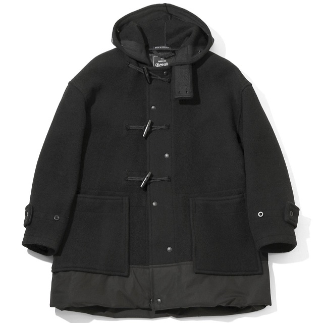 新品 Engineered Garments x Gloverall 22AW 別注 Monty ？ Retractable モンティ メルトンウールダッフルコート S BLACK 定価176_1