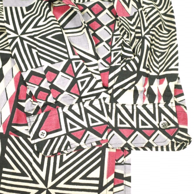 Engineered Garments エンジニアードガーメンツ 23SS NEPENTHES限定 BANDED COLLAR SHIRT ？ AFRICAN PRINT バンドカラーロングシャツ S_5
