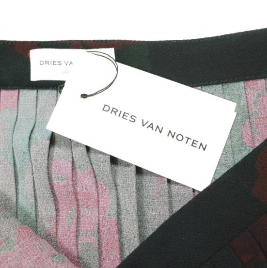 新品 DRIES VAN NOTEN ドリスヴァンノッテン 23SS SAREAN BIS 6015 W.W.SKIRT DESA フラワープリント プリーツスカート 34 定価124,300円