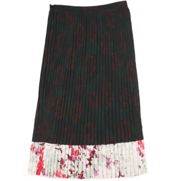 新品 DRIES VAN NOTEN ドリスヴァンノッテン 23SS SAREAN BIS 6015 W.W.SKIRT DESA フラワープリント プリーツスカート 34 定価124,300円