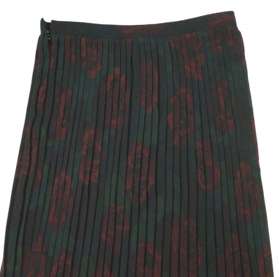 新品 DRIES VAN NOTEN ドリスヴァンノッテン 23SS SAREAN BIS 6015 W.W.SKIRT DESA フラワープリント プリーツスカート 34 定価124,300円