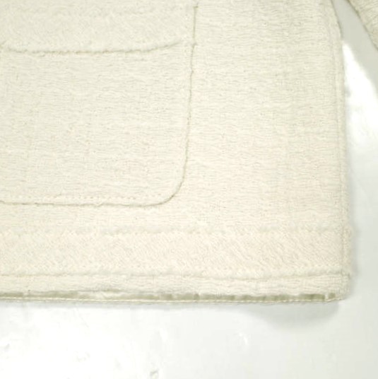 新品 N°21 ヌメロヴェントゥーノ 24SS コットンツイード ノーカラーホックジャケット 24S-L014-0126 40 OFF WHITE 定価141,900円 g23017 新品 N°21 ヌメロヴェントゥーノ 24SS コットンツイード ノーカラー