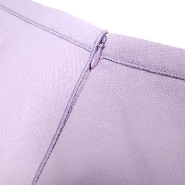 新品 N°21 ヌメロヴェントゥーノ 21AW イタリア製 ボンディングフリルスリットスカート 21AW-C041-5336 40 PURPLE 定価71,_7
