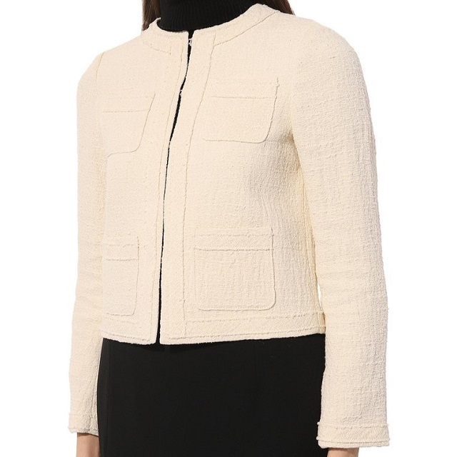 新品 N°21 ヌメロヴェントゥーノ 24SS コットンツイード ノーカラー