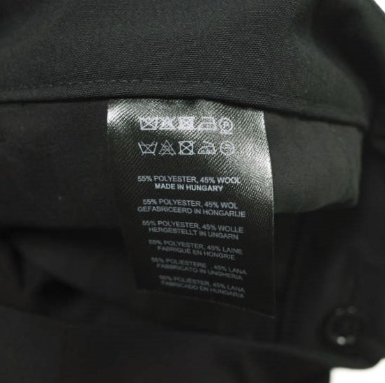 新品 DRIES VAN NOTEN ドリスヴァンノッテン 23SS POUMAS 6060 W.W.PANTS PO/W ノープリーツトラウザーズ 34 BLACK パンツ 定価88,000円