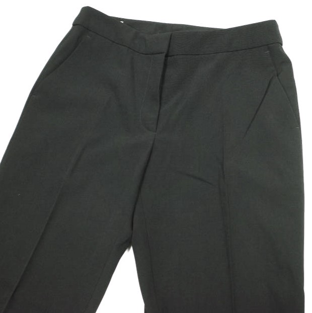 新品 DRIES VAN NOTEN ドリスヴァンノッテン 23SS POUMAS 6060 W.W.PANTS PO/W ノープリーツトラウザーズ 34 BLACK パンツ 定価88,000円