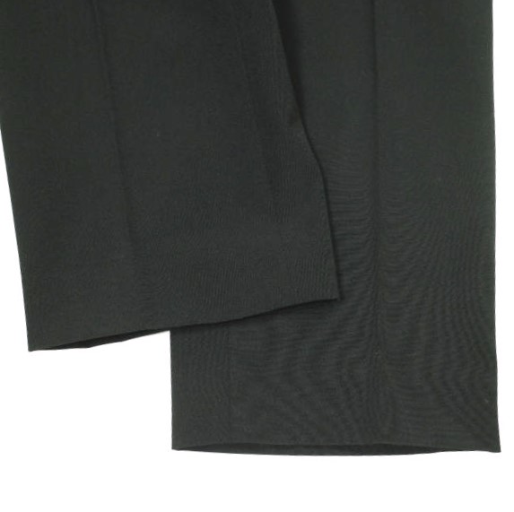 新品 DRIES VAN NOTEN ドリスヴァンノッテン 23SS POUMAS 6060 W.W.PANTS PO/W ノープリーツトラウザーズ 34 BLACK パンツ 定価88,000円