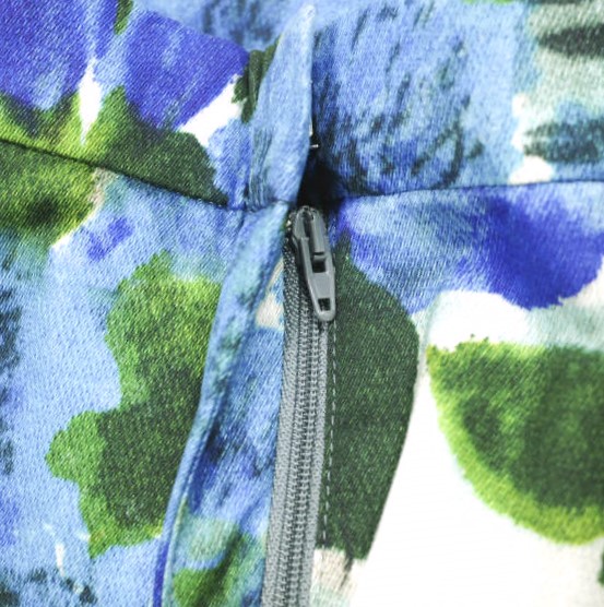 新品 DRIES VAN NOTEN ドリスヴァンノッテン 23SS POUMAS 6012 W.W.PANTS フラワープリントトラウザーズ 36 BLUE パンツ 定価82,500円