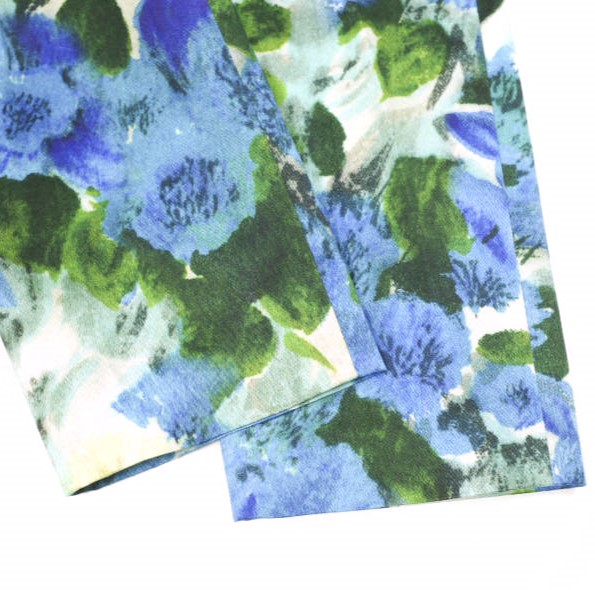 新品 DRIES VAN NOTEN ドリスヴァンノッテン 23SS POUMAS 6012 W.W.PANTS フラワープリントトラウザーズ 36 BLUE パンツ 定価82,500円