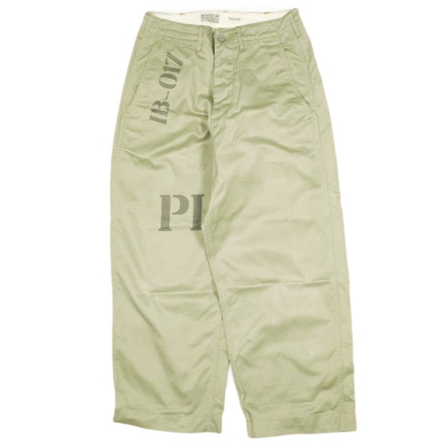 BUZZ RICKSONS x INSCRIRE x BEAMS バズリクソンズ アンスクリア ビームス 別注 ステンシルチノパンツ 11-23-0283-086 S ベージュ