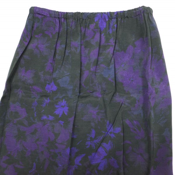 新品 DRIES VAN NOTEN ドリスヴァンノッテン 23SS SCOTTA 6118 W.W.SKIRT フラワープリント レーヨンスカート 34 PURPLE 定価86,900円