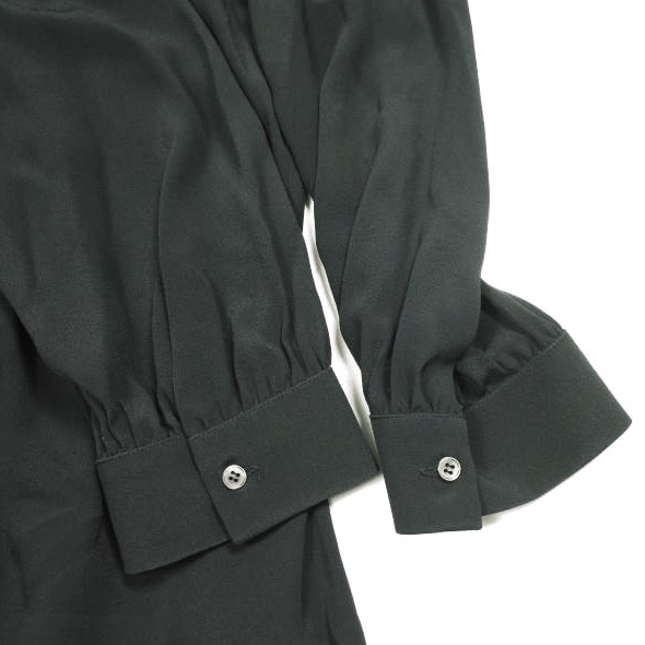 新品 N°21 ヌメロヴェントゥーノ 23SS アセテートシルク オープンネックブラウス 23S-G041-5111 40 BLACK 定価64,900円 長袖 シャツ 新品 N°21 ヌメロヴェントゥーノ 23SS アセテートシルク オープン