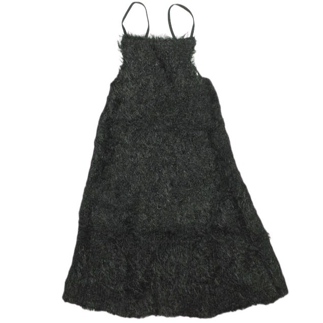 新品 TAN タン 23AW 日本製 LLIC LIKE DRESS メタリックライクドレス TN23FW022 Free GROSS BLACK キャミソール ワンピース トップス
