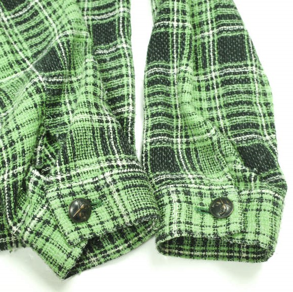 roarguns ロアーガンズ 24SS 日本製 PLAID ZIP SHIRTS カットオフ 